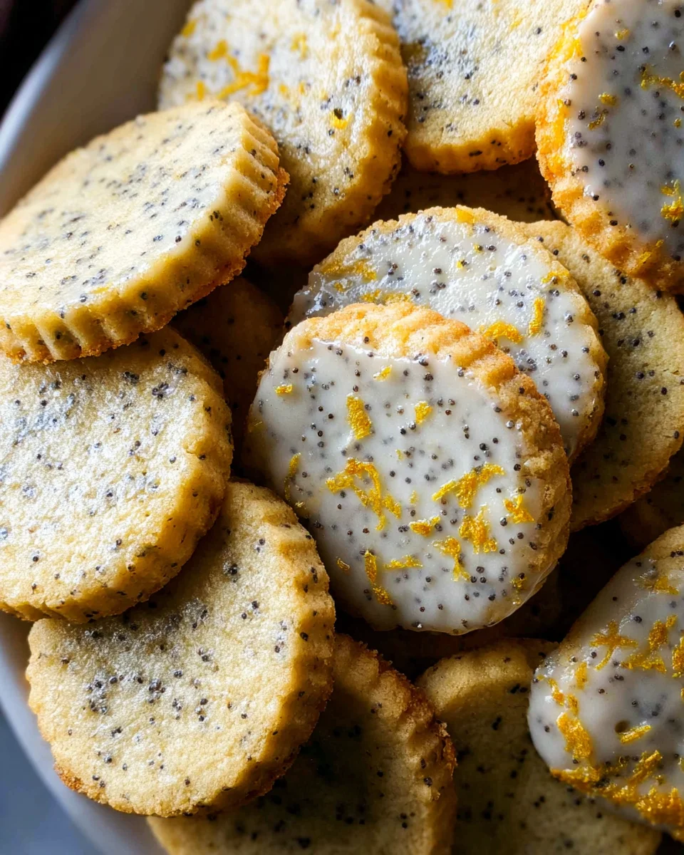 Lemon Poppy Seed Shortbread Cookies