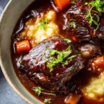 Red Wine Braised Short Ribs in Dutch Oven