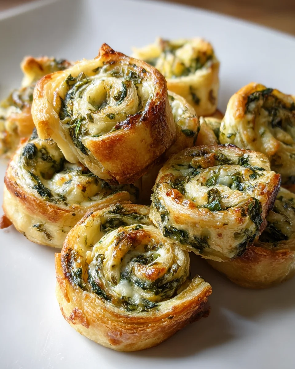 Spinach Dip in Bite-Sized Pinwheels