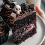 Spooky Black Velvet Halloween Cake