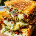 Sun Dried Tomato Bacon Pesto Grilled Cheese