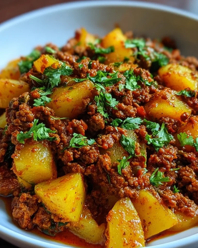 Aloo Keema Ground Meat with Potatoes