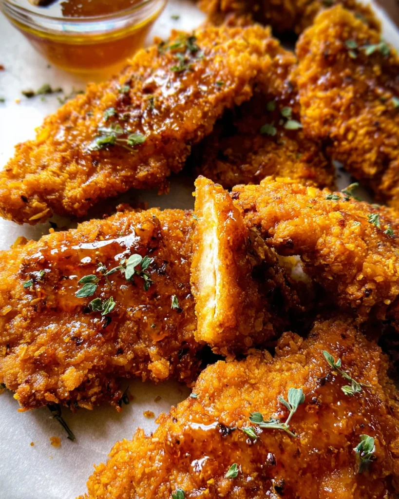 Baked Crunchy Hot Honey Chicken