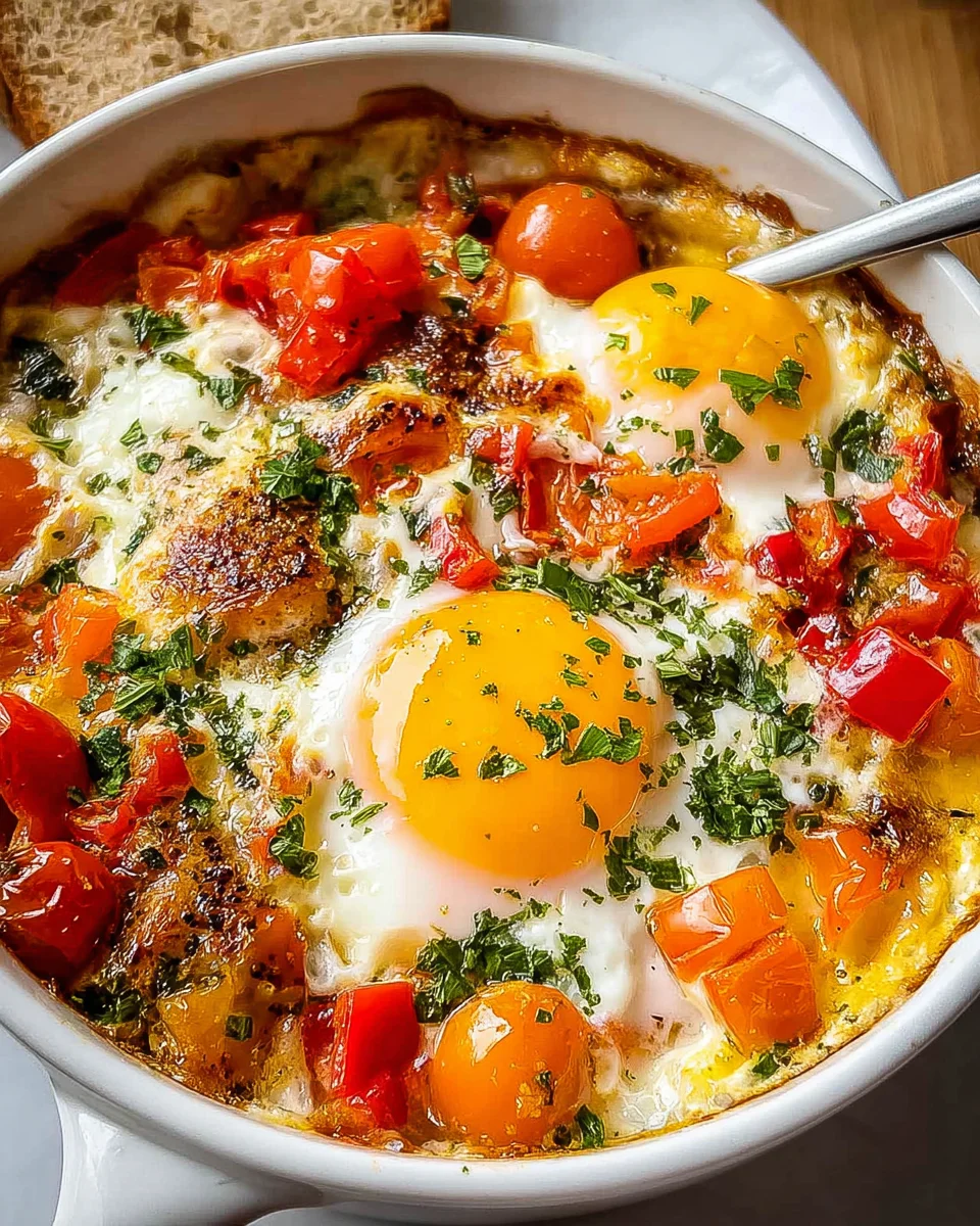 Baked Feta Eggs