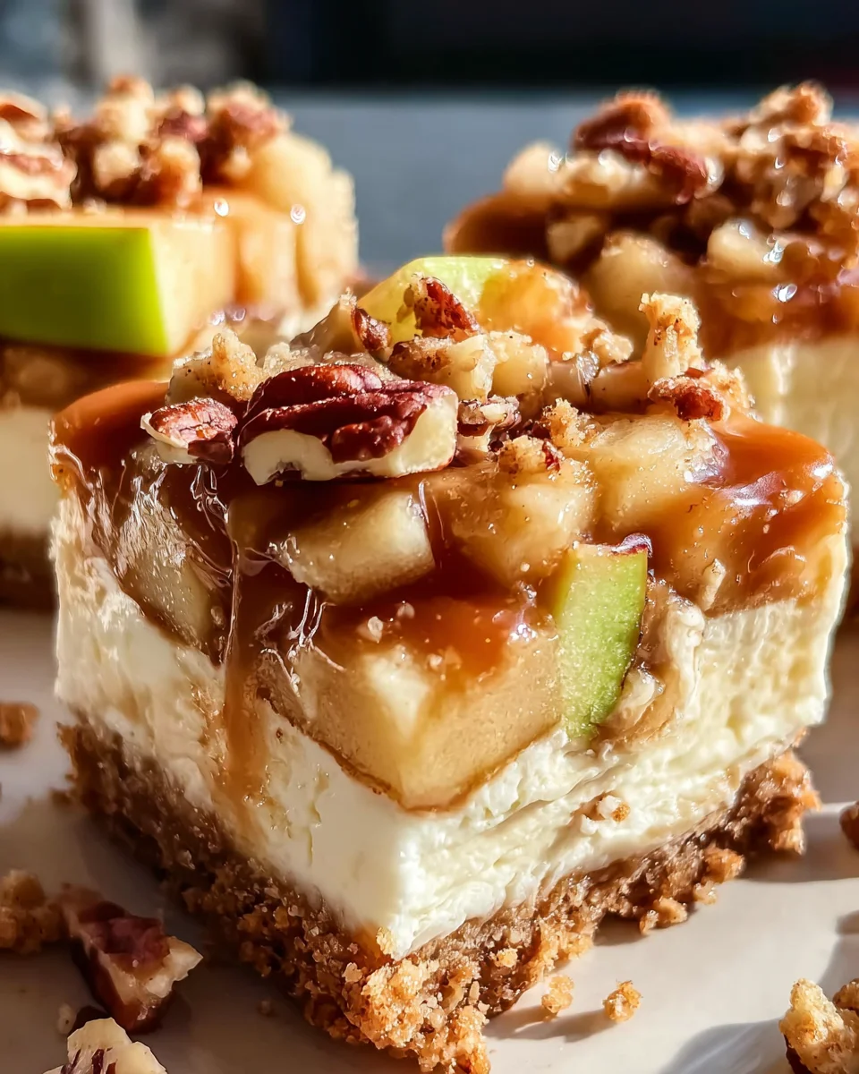 Caramel Apple Cheesecake Bars
