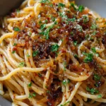 Caramelized Onion Pasta with Chili Oil