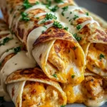 Cheesy Chicken Garlic Wraps
