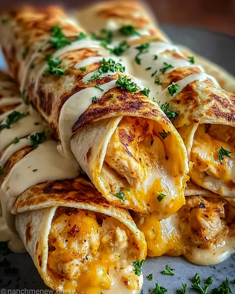 Cheesy Chicken Garlic Wraps