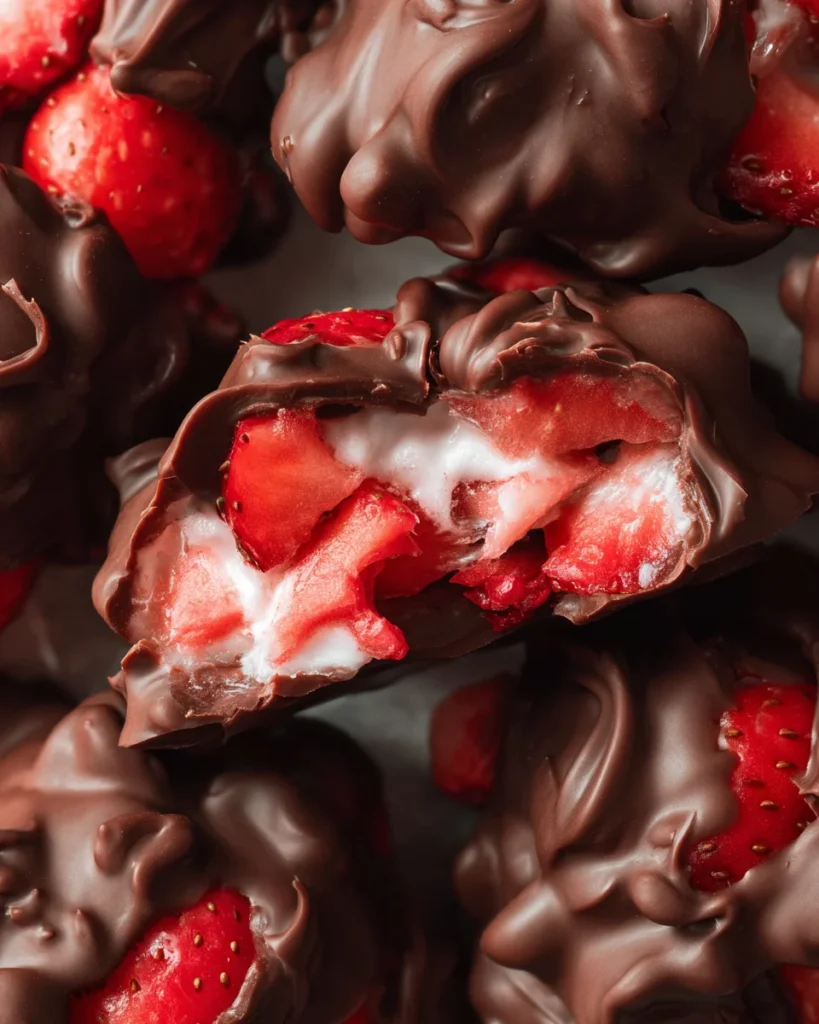 Chocolate Strawberry Yogurt Clusters (Viral Recipe!)