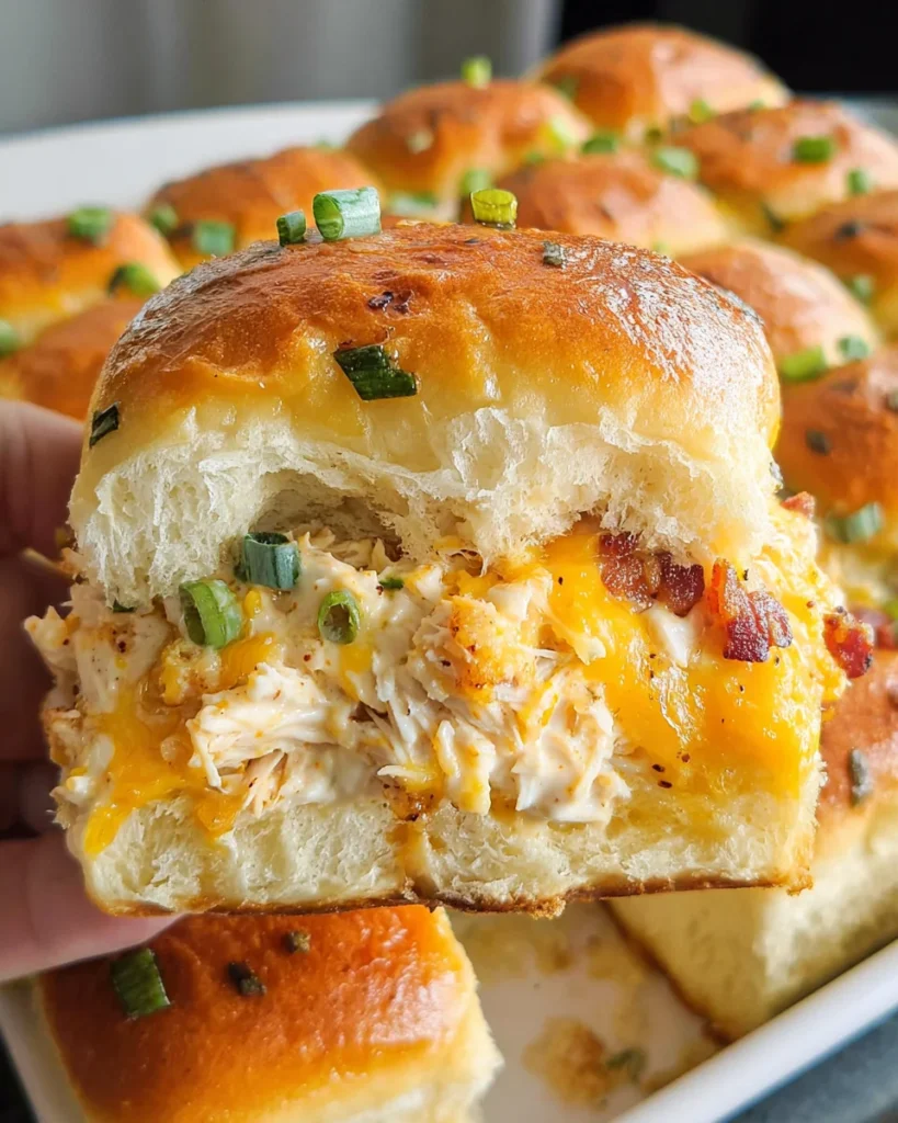 Crack Chicken Sliders on Hawaiian Rolls