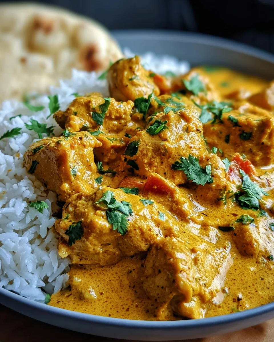 Creamy Homemade Chicken Korma Perfect with Flatbread or Rice