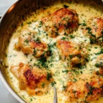 Creamy Oven Baked Chicken Thighs