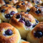 Fluffy Cottage Cheese Blueberry Cloud Bread