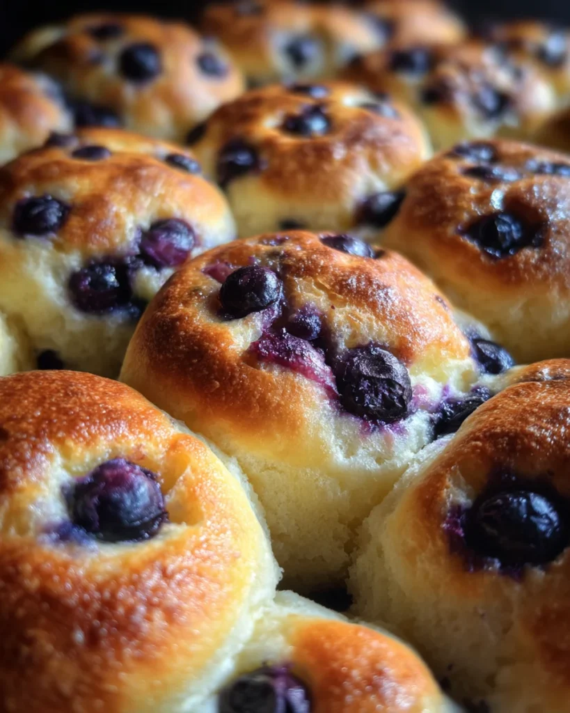 Fluffy Cottage Cheese Blueberry Cloud Bread