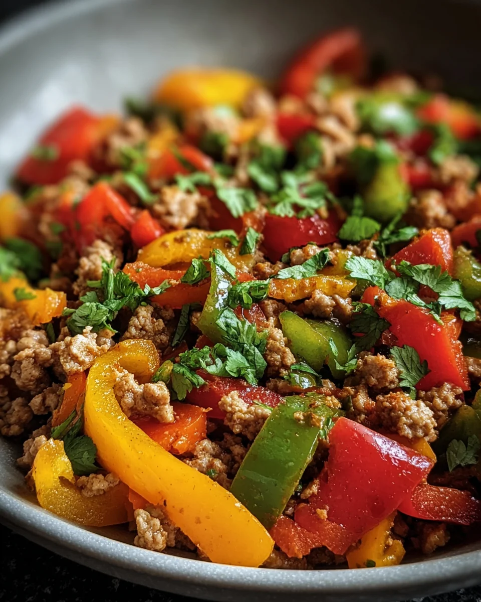 Ground Turkey and Peppers