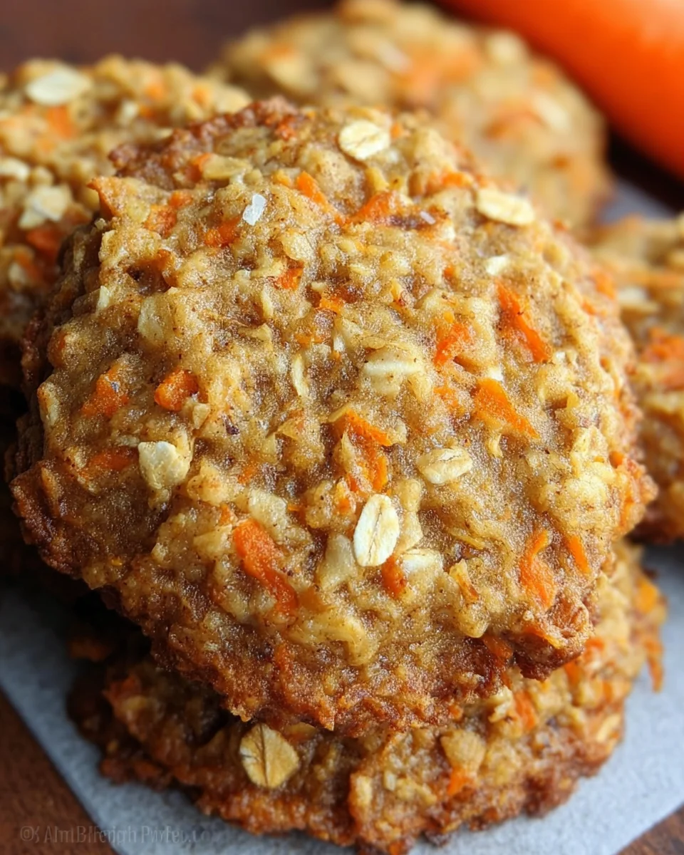 Healthy Carrot Cake Oatmeal Cookies