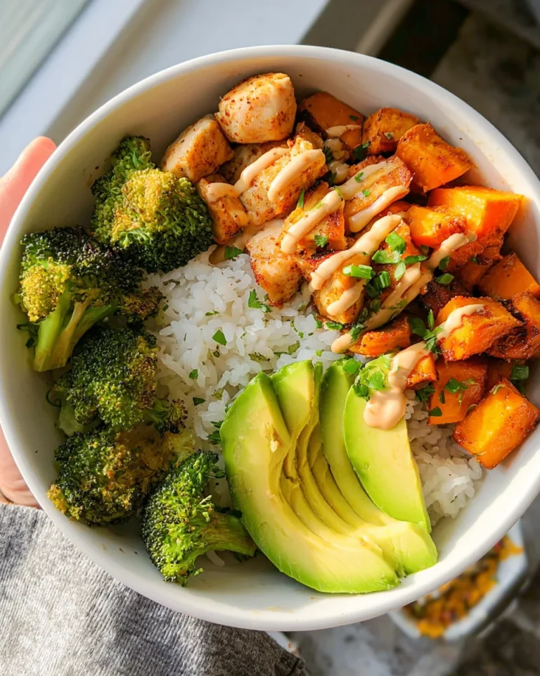 Healthy Chicken & Sweet Potato Rice Bowl