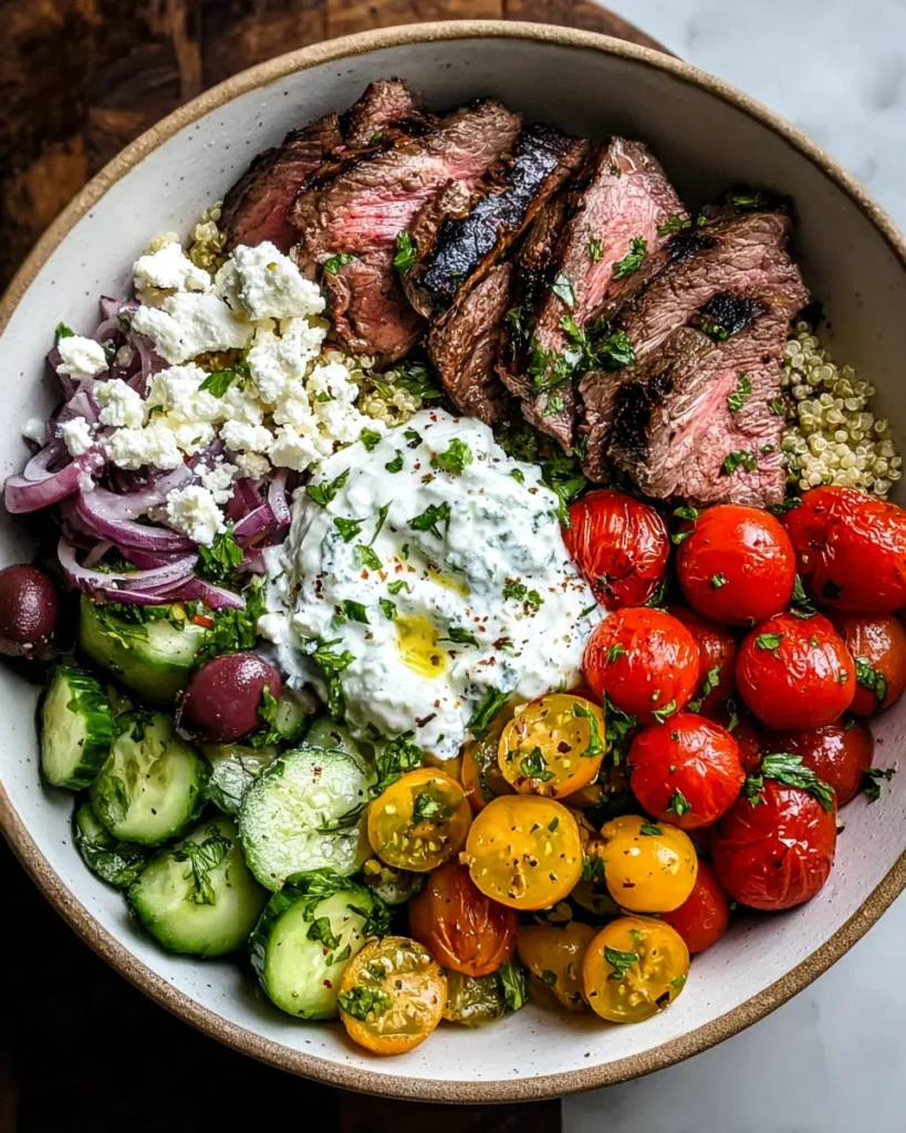 Mediterranean Steak Bowl Recipe