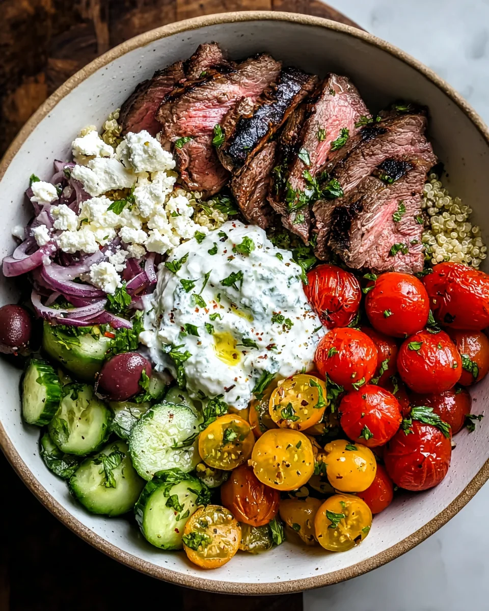 Mediterranean Steak Bowl Recipe