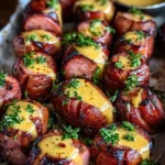 Mustard Hasselback Kielbasa Bites