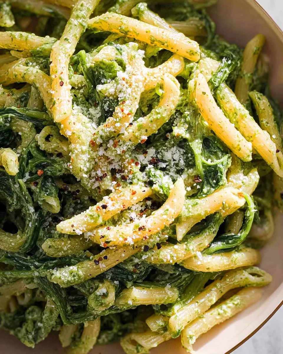Pasta with Spinach Sauce