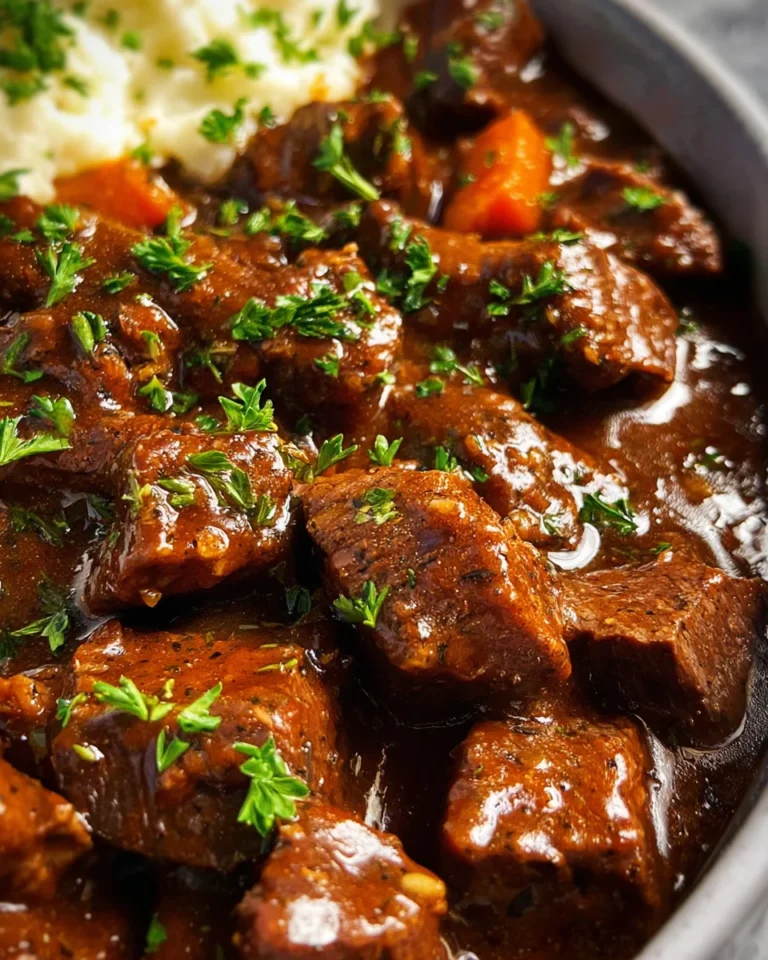 Slow Cooker Beef Tips and Gravy