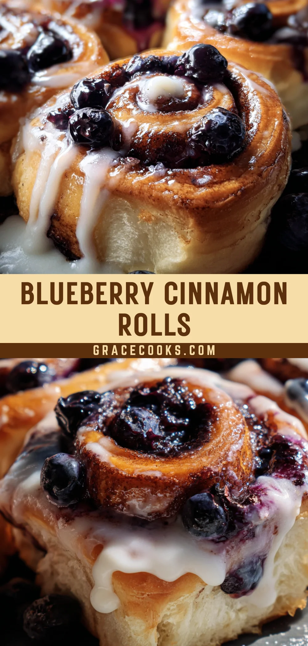 Blueberry Cinnamon Rolls 23 Pinterest Hidden Image