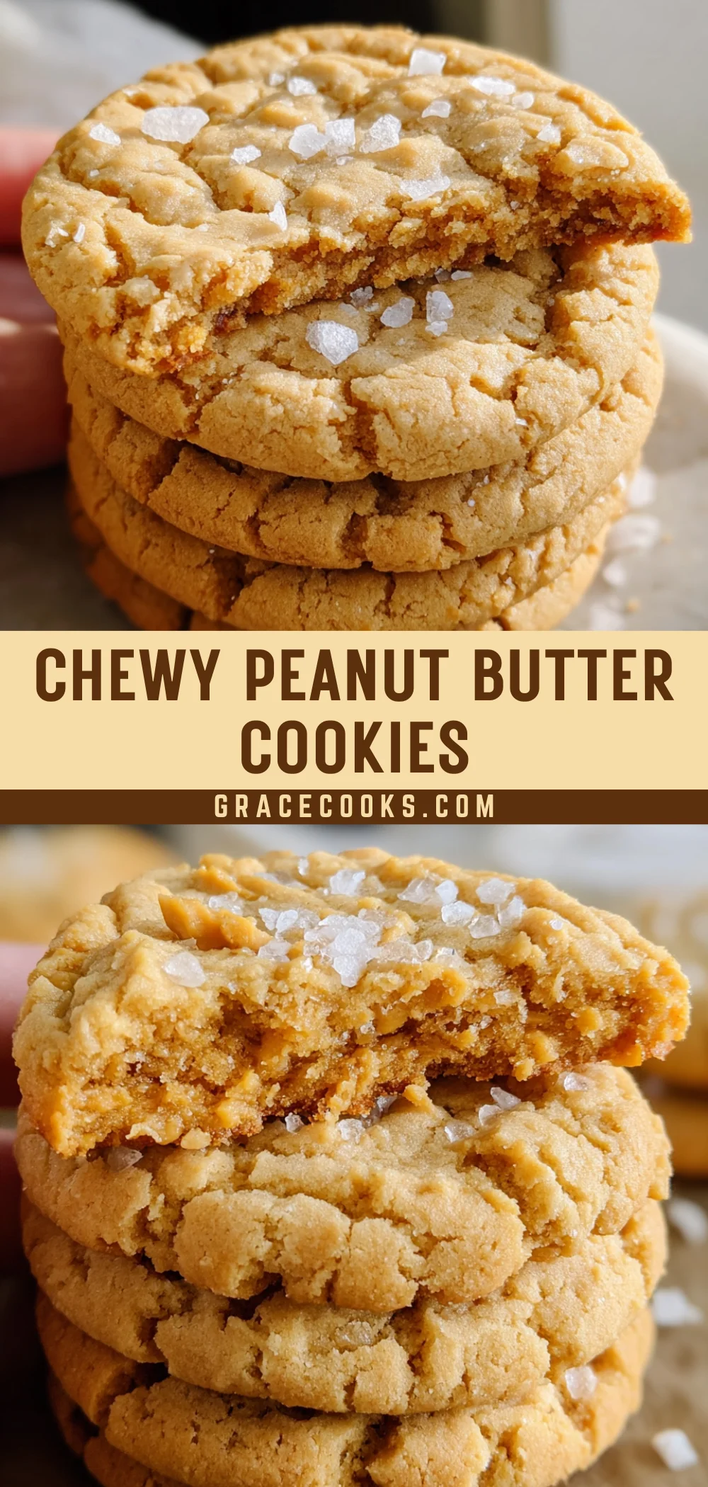 Chewy Peanut Butter Cookies 24 Pinterest Hidden Image