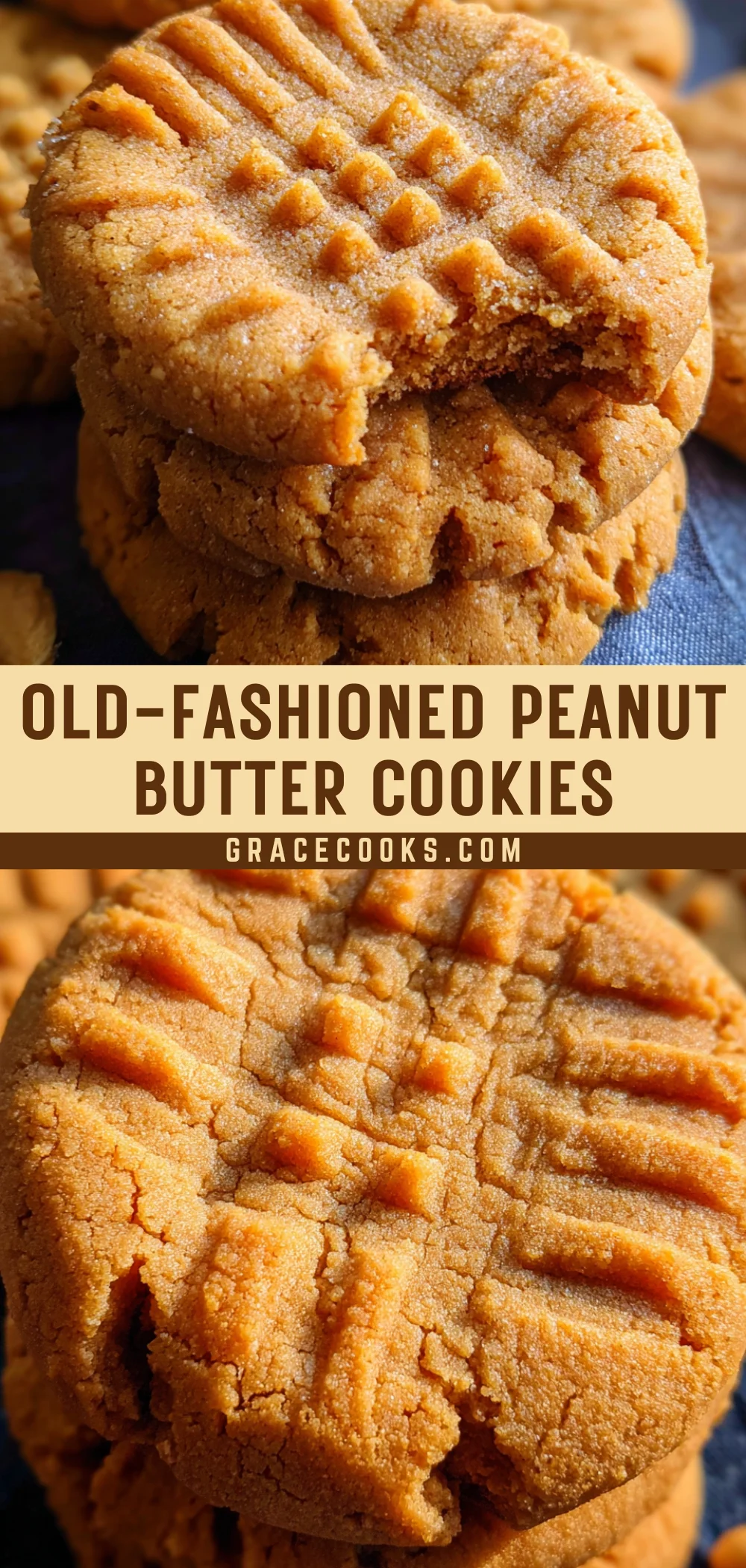 Old-Fashioned Peanut Butter Cookies 20 Pinterest Hidden Image