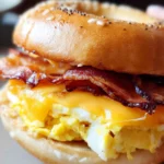 Bacon Egg Cheese Bagel Sandwich