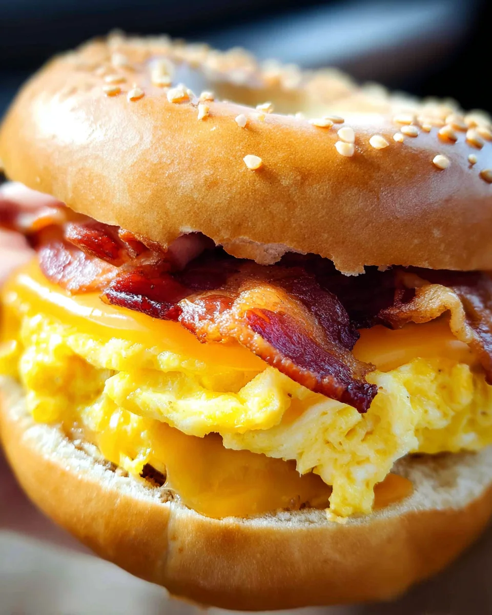 Bacon Egg Cheese Bagel Sandwich 21 Bacon