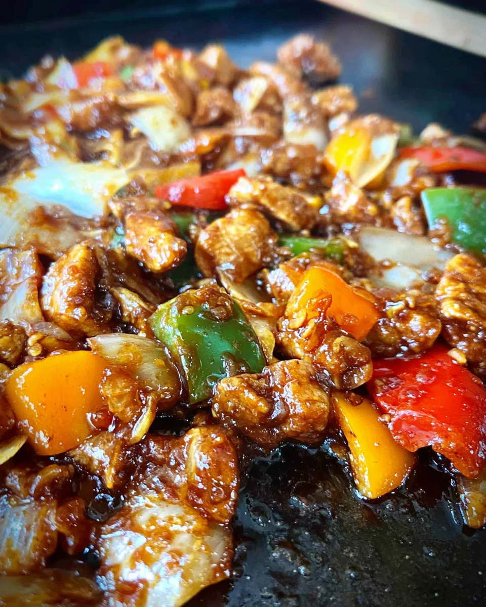 Bourbon Chicken on the Griddle