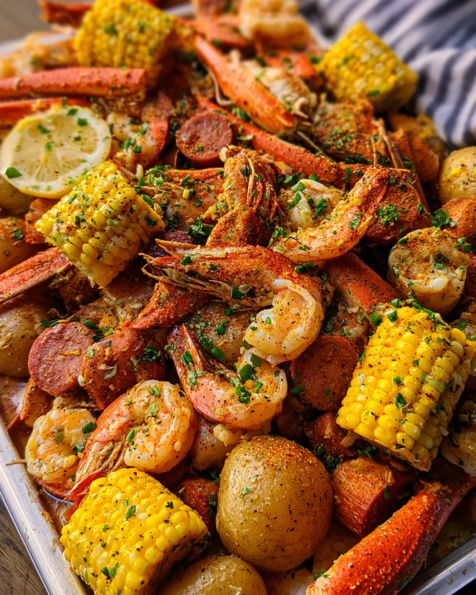 Cajun Seafood Boil with Garlic Butter Sauce