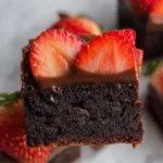 Chocolate Covered Strawberry Brownies