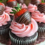 Chocolate Covered Strawberry Cupcakes
