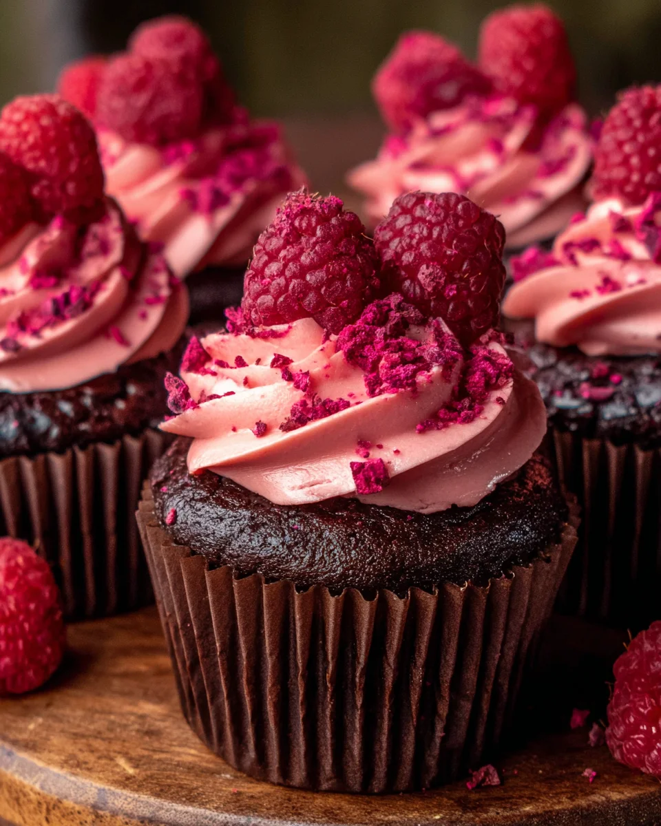 Chocolate Raspberry Cupcakes
