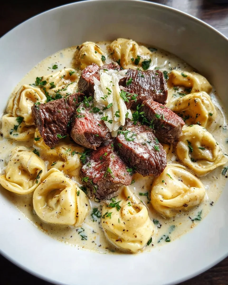 Cracked Garlic Steak Tortellini in Creamhouse Sauce Bliss 20 Cracked