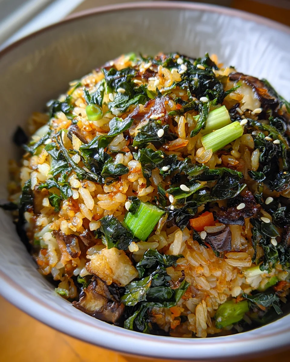 Crispy Kale and Shiitake Fried Rice 23 Crispy