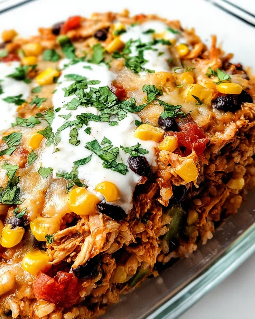 Easy Chicken Burrito Casserole