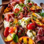 Grilled Nectarine Burrata Prosciutto Salad