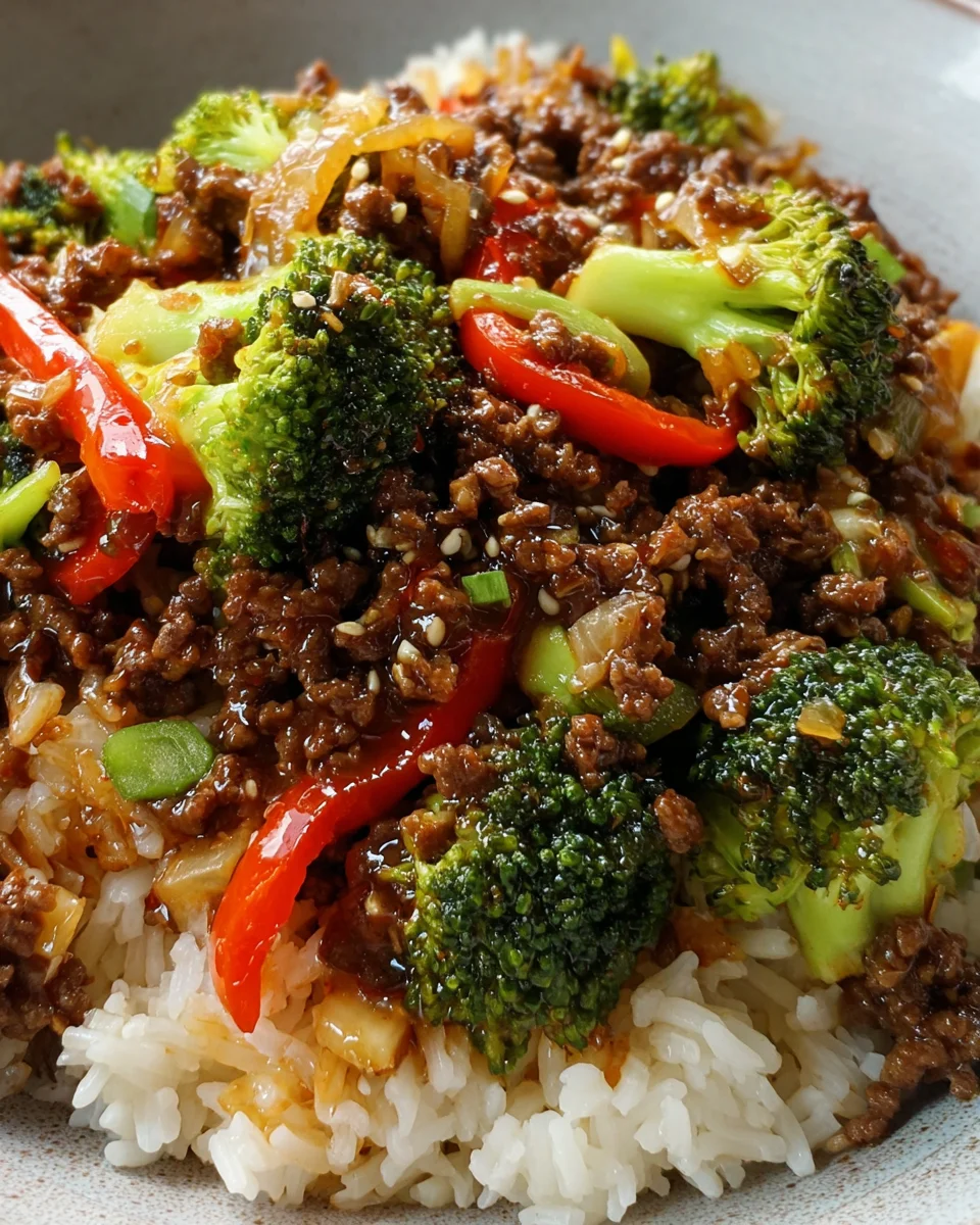 Ground Beef and Broccoli