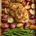 Parmesan Crusted Chicken Sheet Pan Dinner