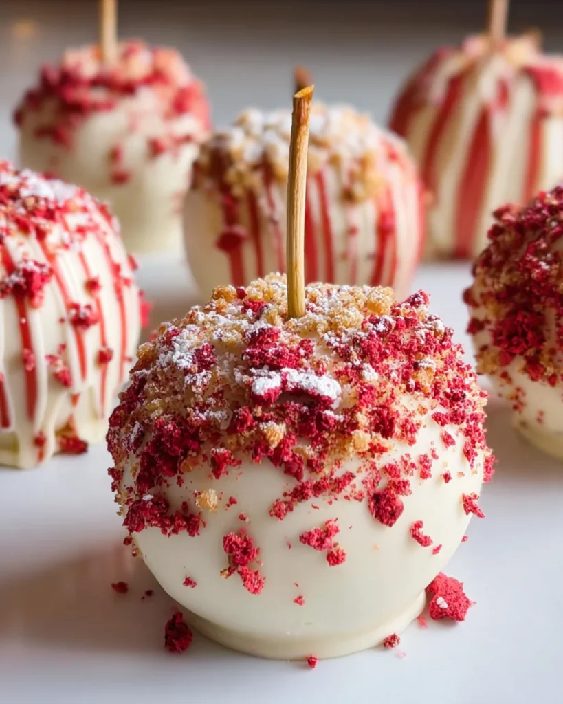 Strawberry Shortcake Candy Apples