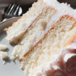 White Almond Cake with Whipped Buttercream Frosting