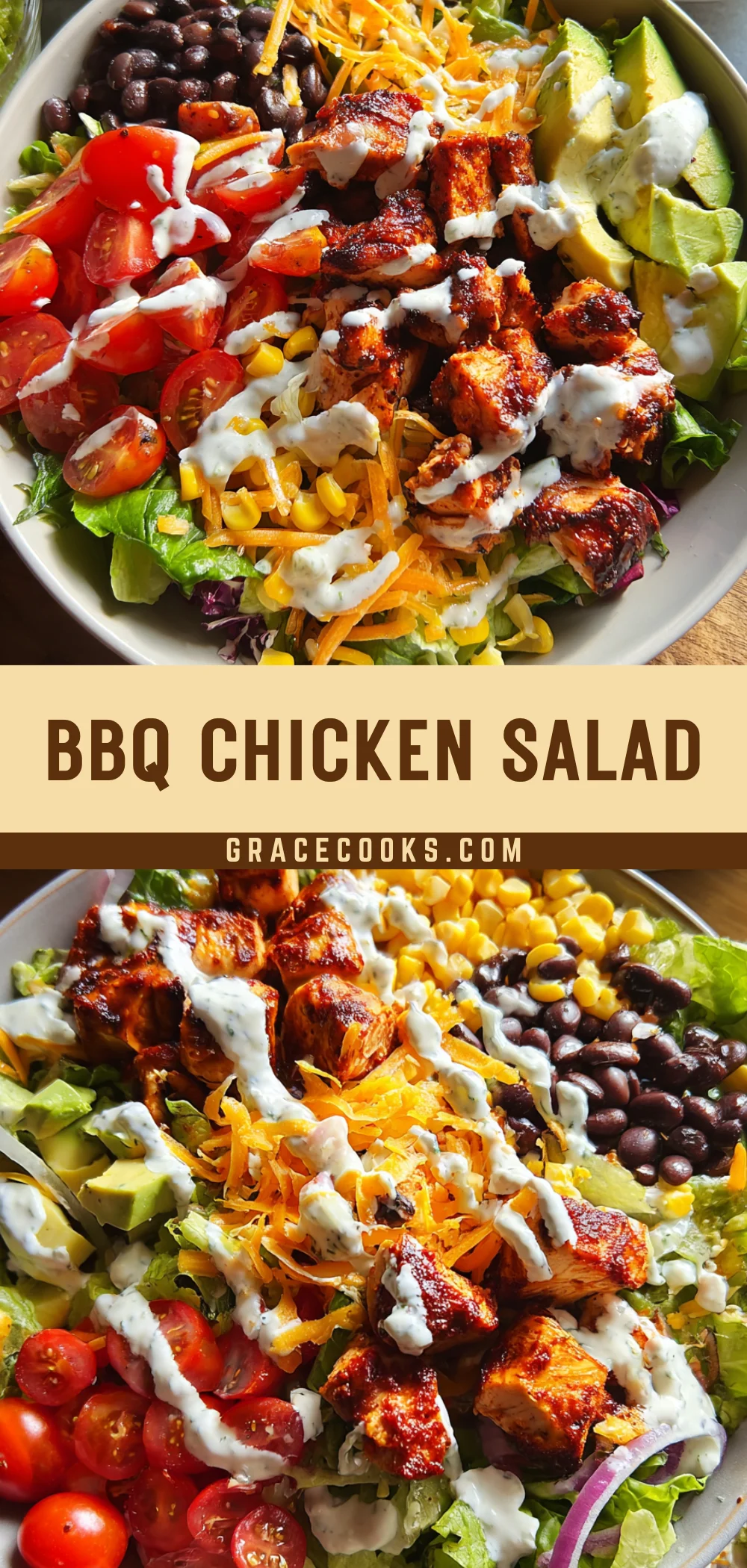 BBQ Chicken Salad 23 Pinterest Hidden Image