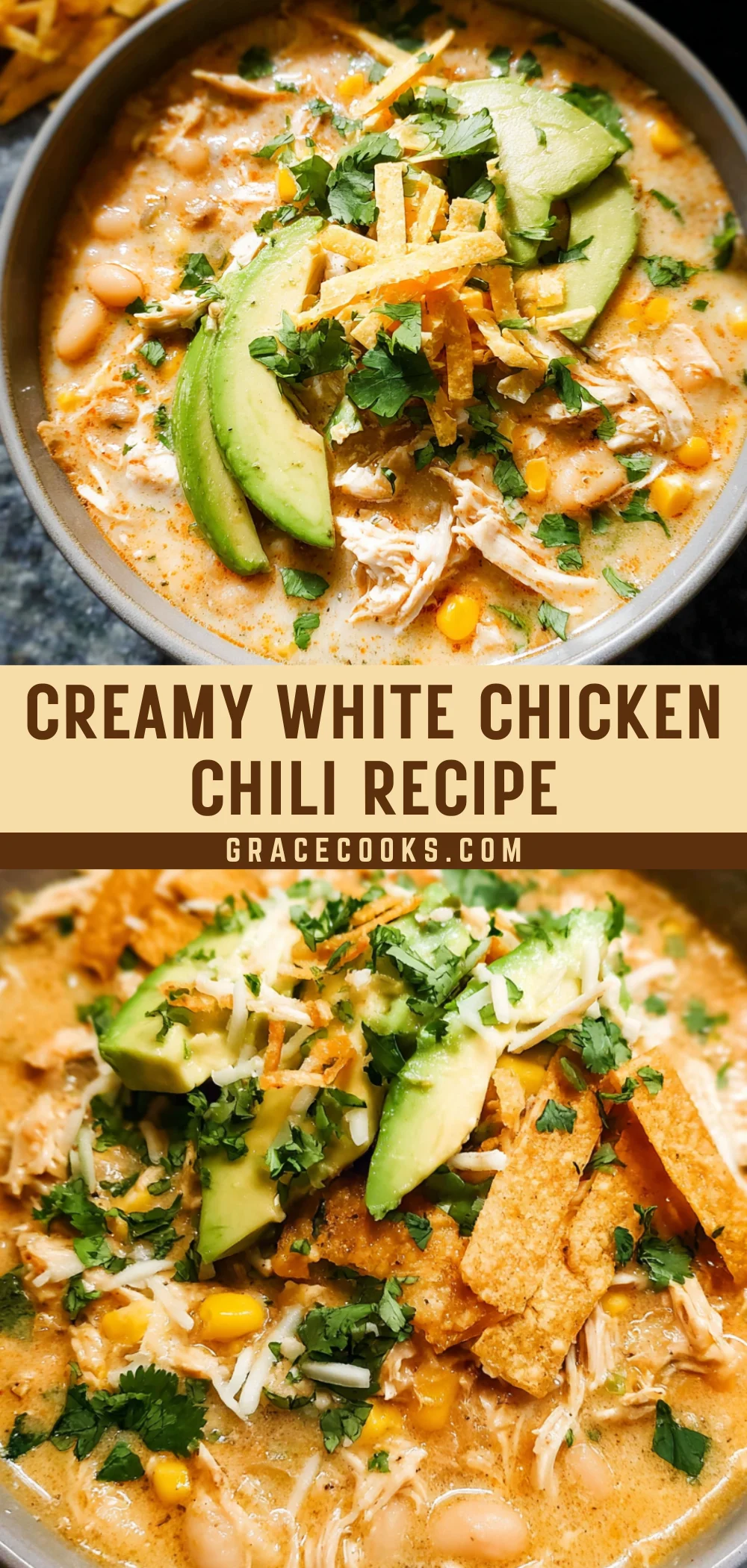 Creamy White Chicken Chili Recipe 31 Pinterest Hidden Image