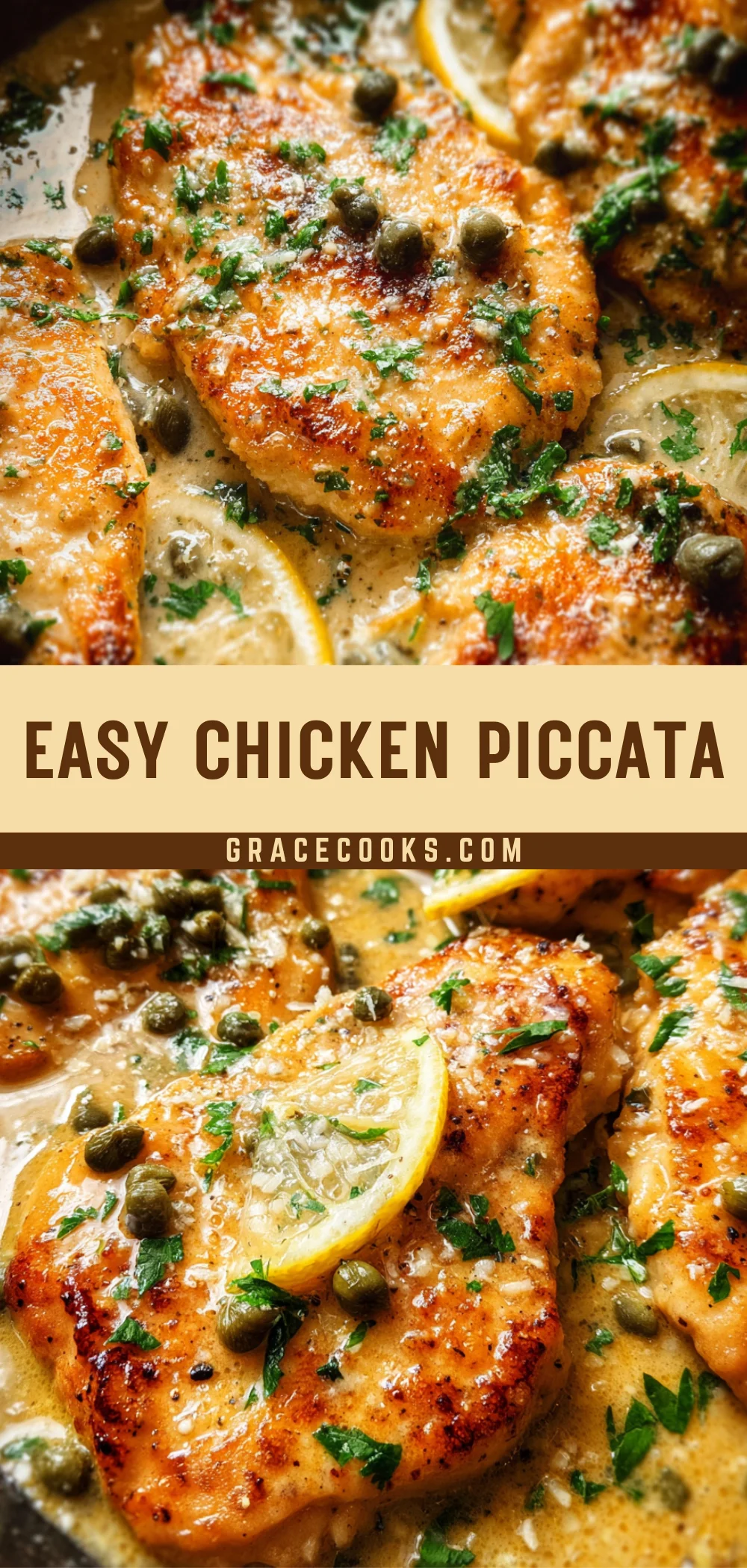 Easy Chicken Piccata 18 Pinterest Hidden Image