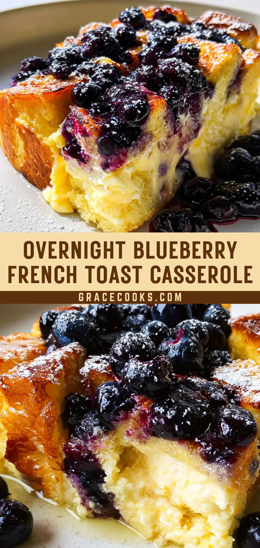 Overnight Blueberry French Toast Casserole 19 Pinterest Hidden Image