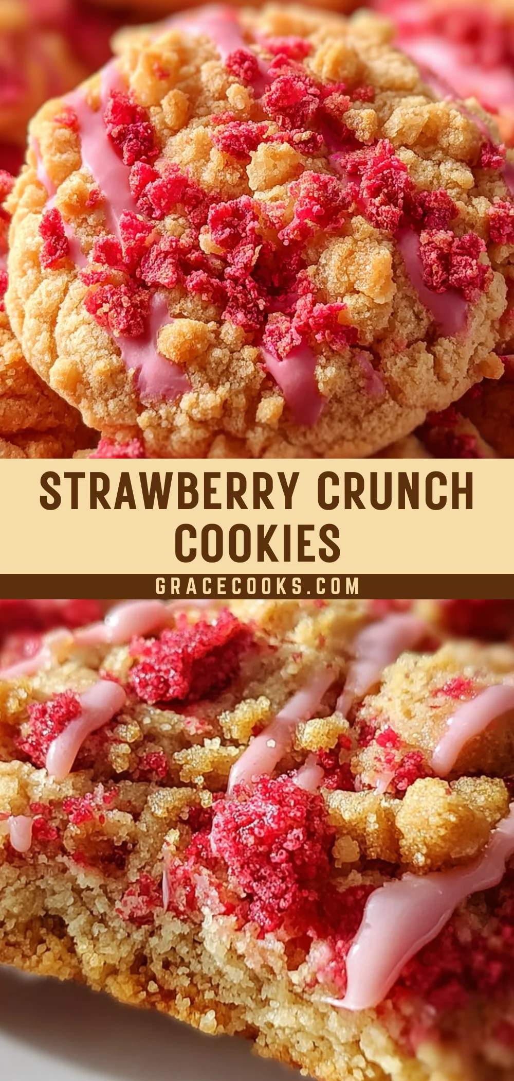 Strawberry Crunch Cookies 23 Pinterest Hidden Image