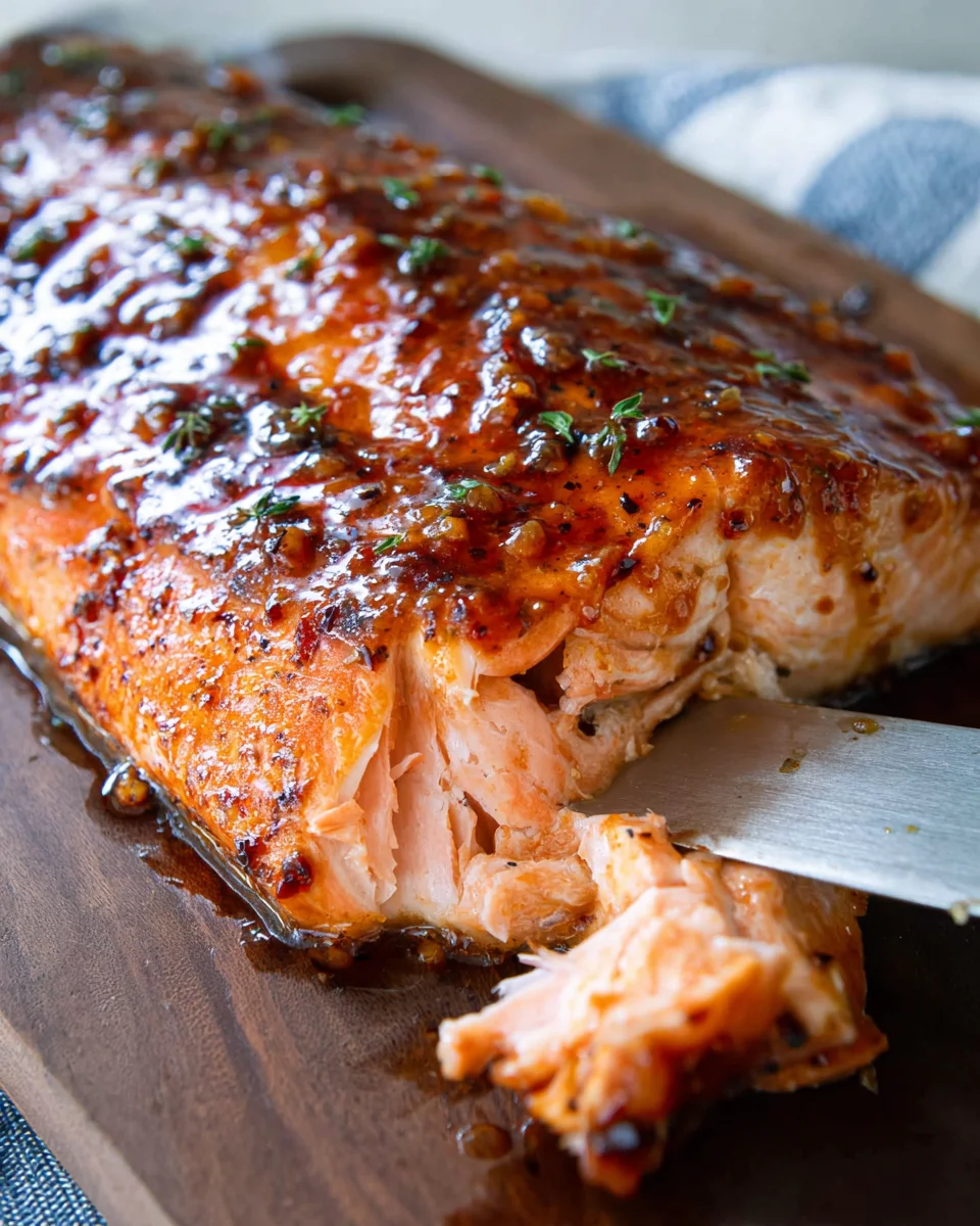 Baked Salmon with Maple Mustard Glaze 17 Baked